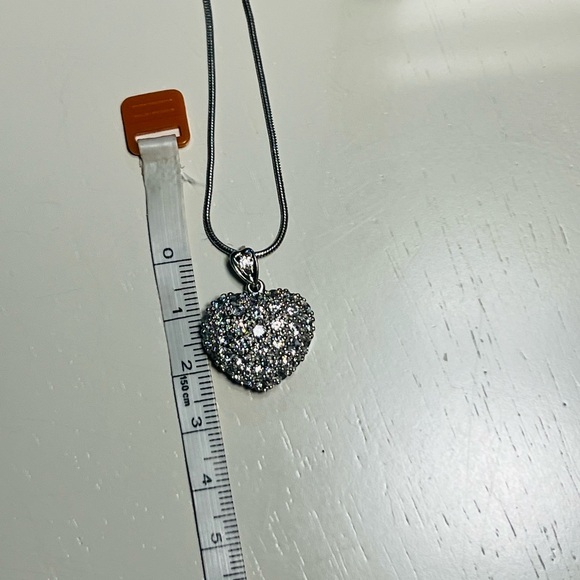Sparkling Sterling Silver Cubic Zirconia Locket Necklace - Picture 3 of 9